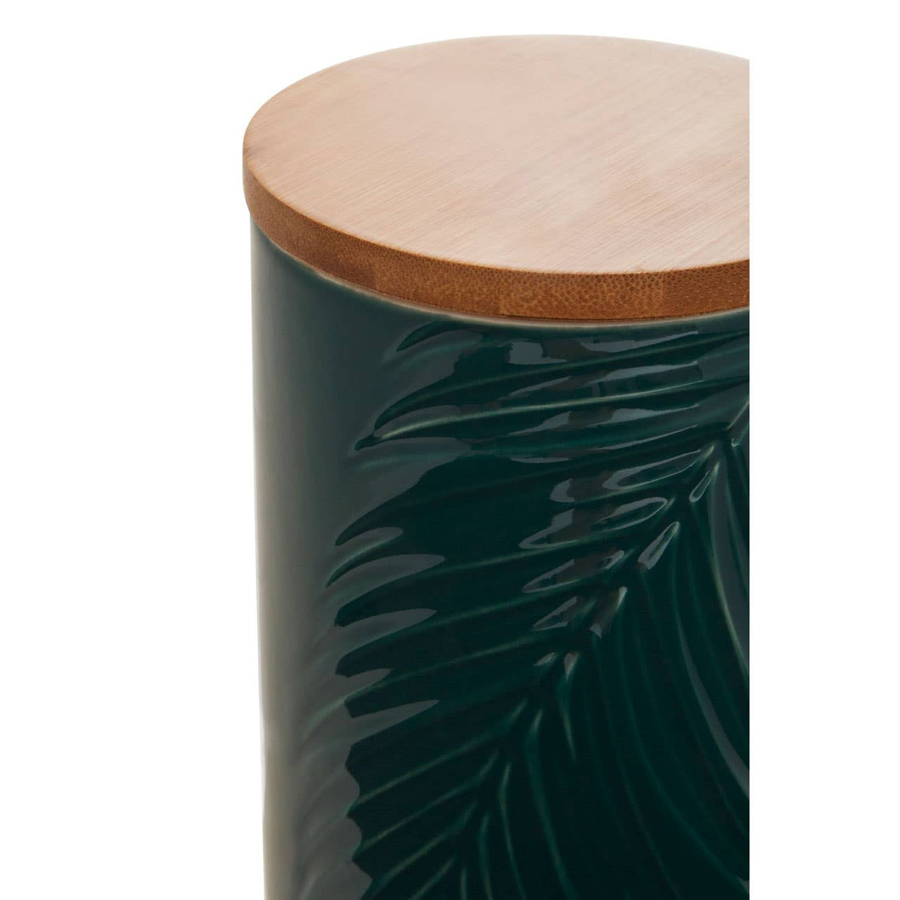 Three Bali Dark Green Large Storage Jars With Bamboo Lid