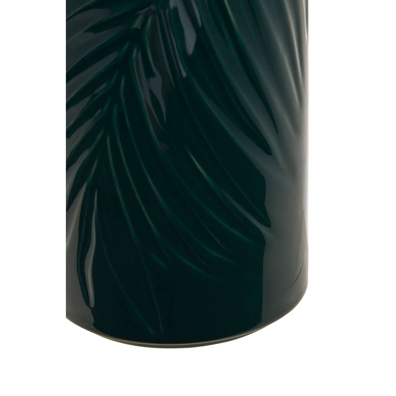 Three Bali Dark Green Large Storage Jars With Bamboo Lid