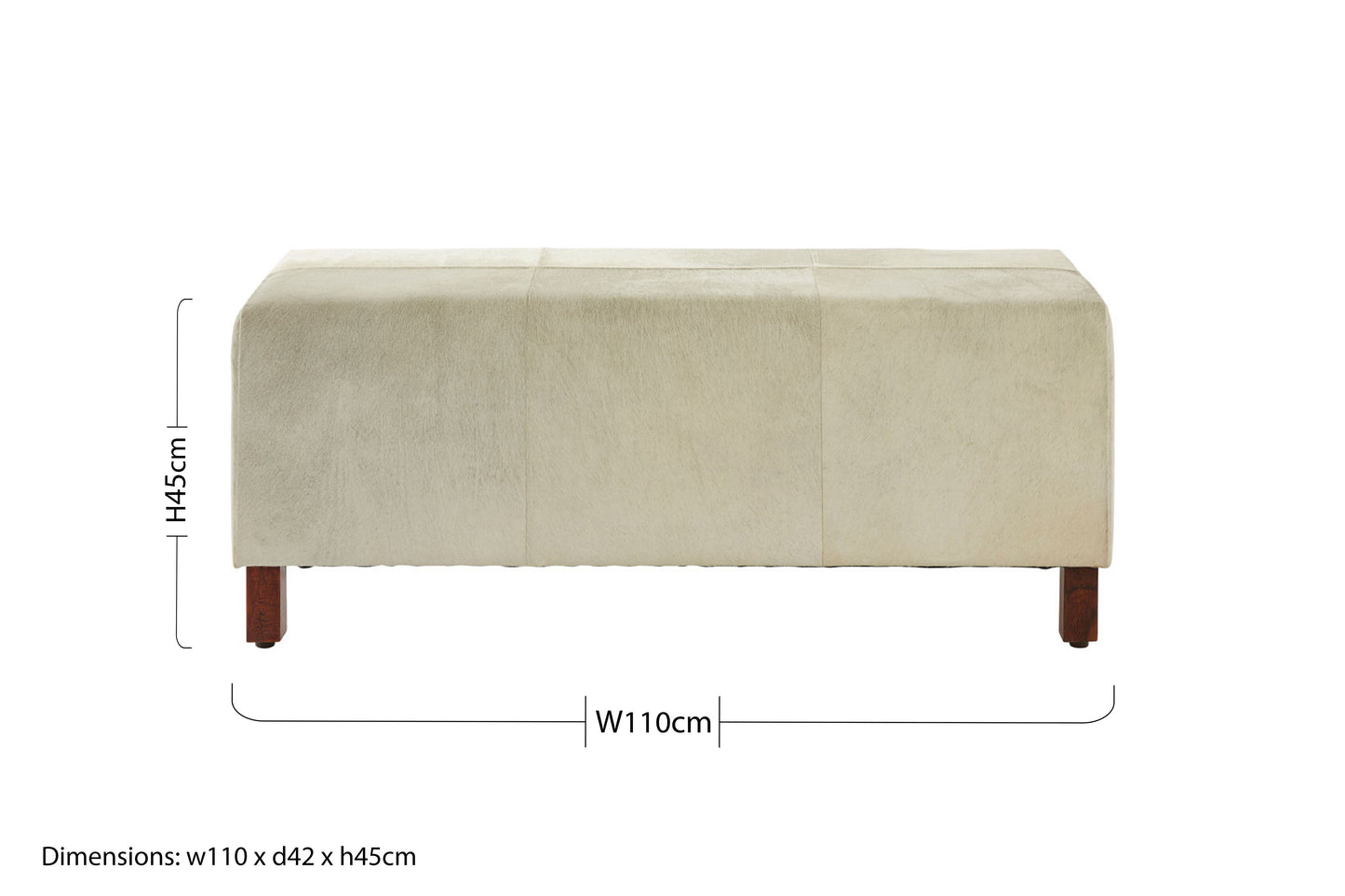 Kensington Cowhide Bench