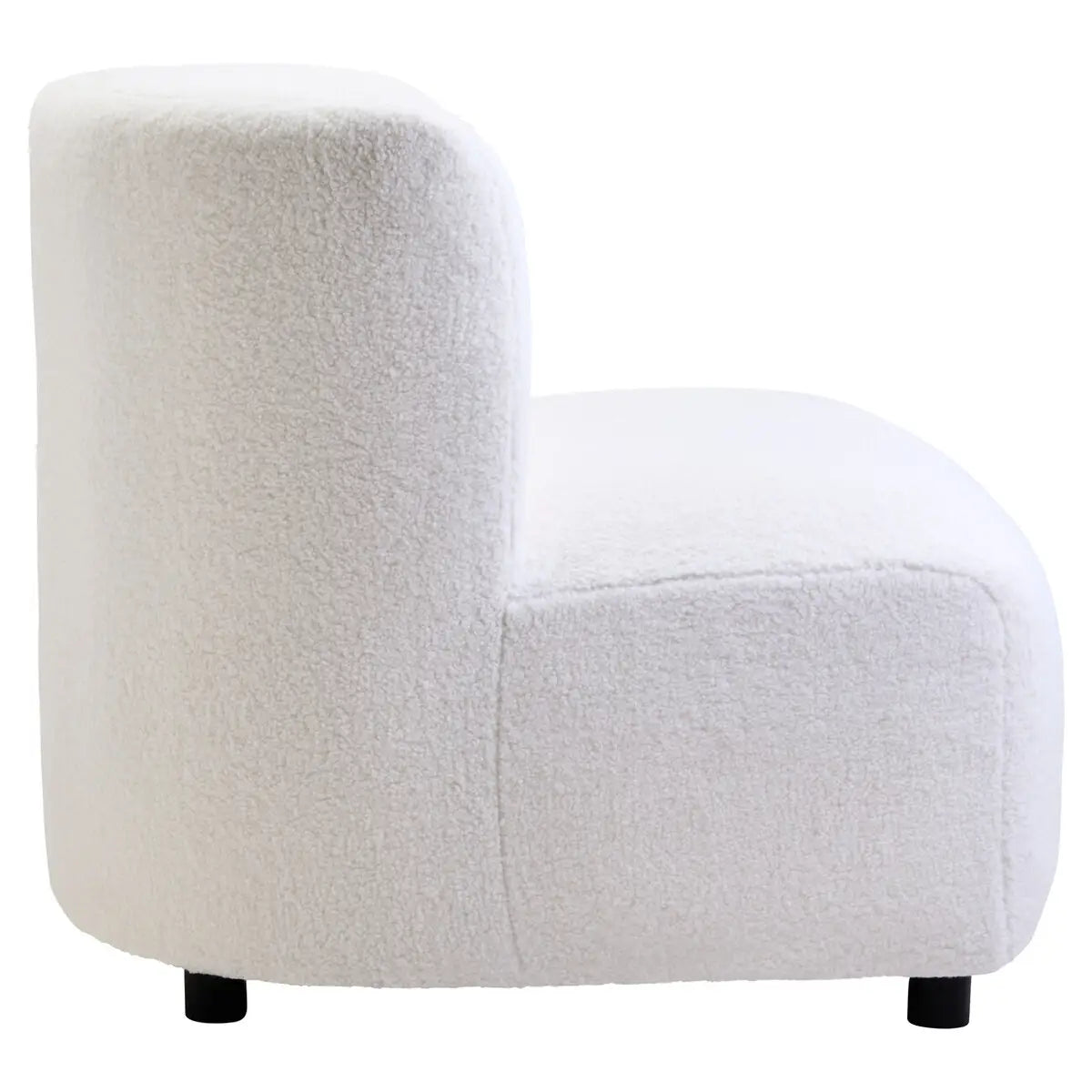 Montreal Ivory Boucle Effect Armless Lounge Chair