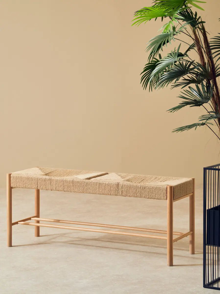 Bandar Natural Rope and Beechwood Bench