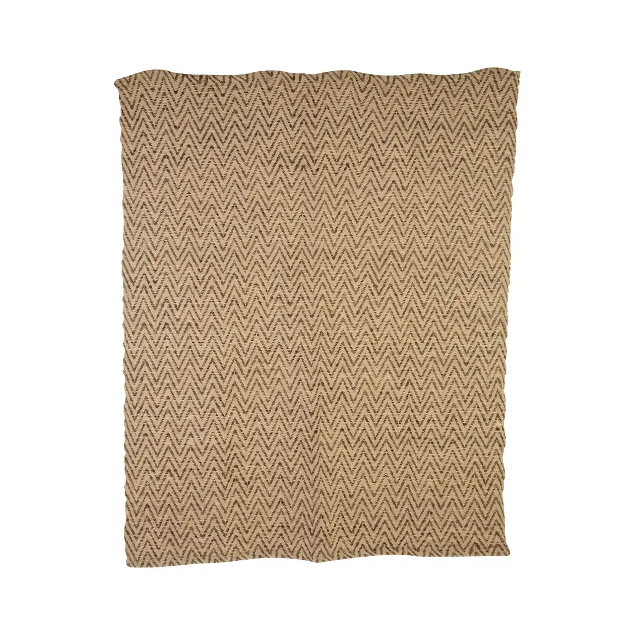 Bosie Beige Woven Chevron Throw