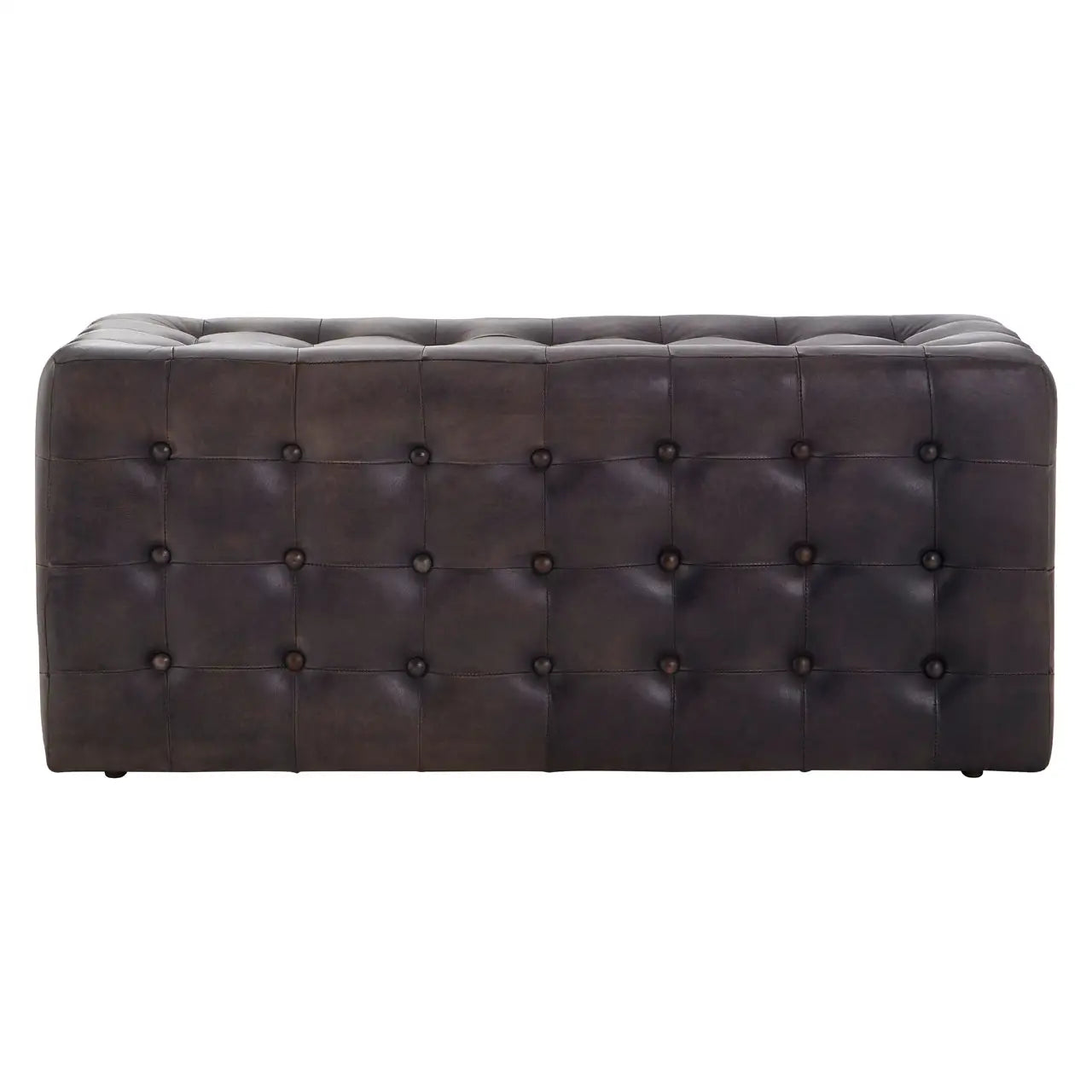Buffalo Antique Black / Brown Leather Bench