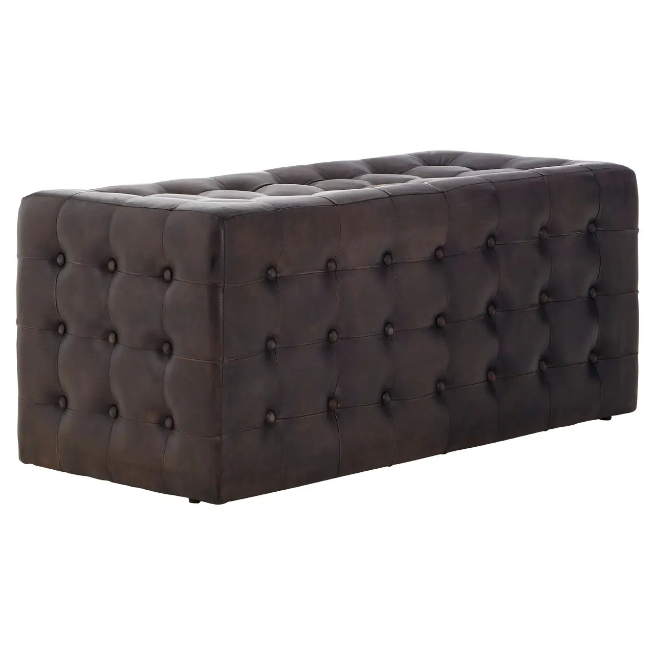 Buffalo Antique Black / Brown Leather Bench