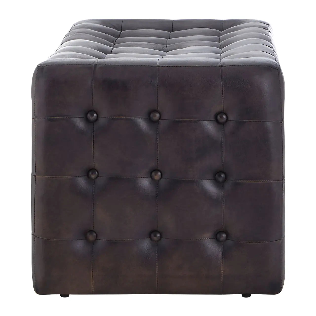 Buffalo Antique Black / Brown Leather Bench