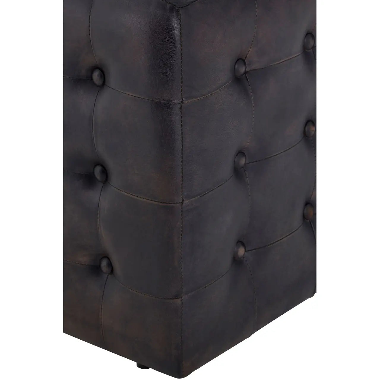Buffalo Antique Black / Brown Leather Bench