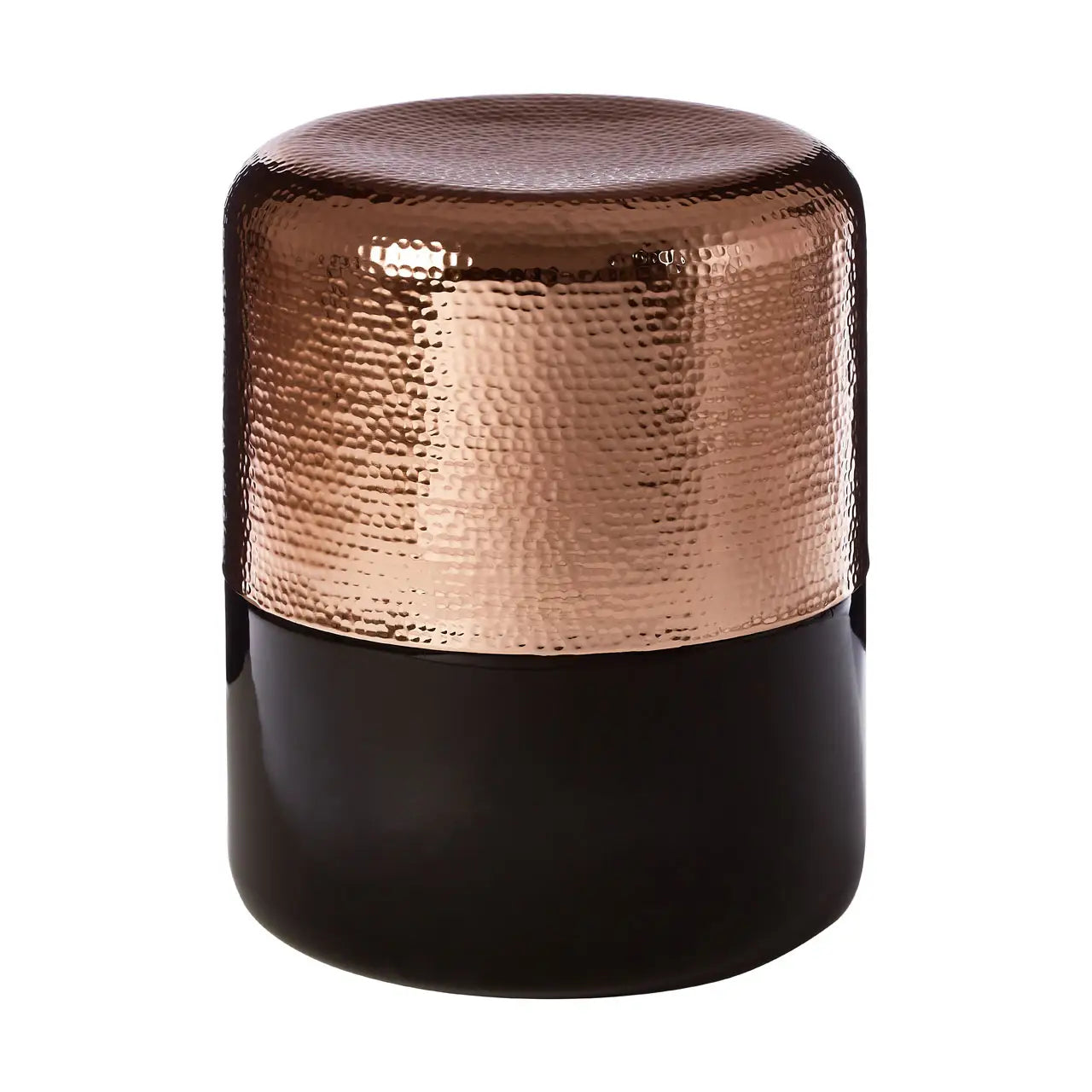 Margot Black Glass and Copper Side Table