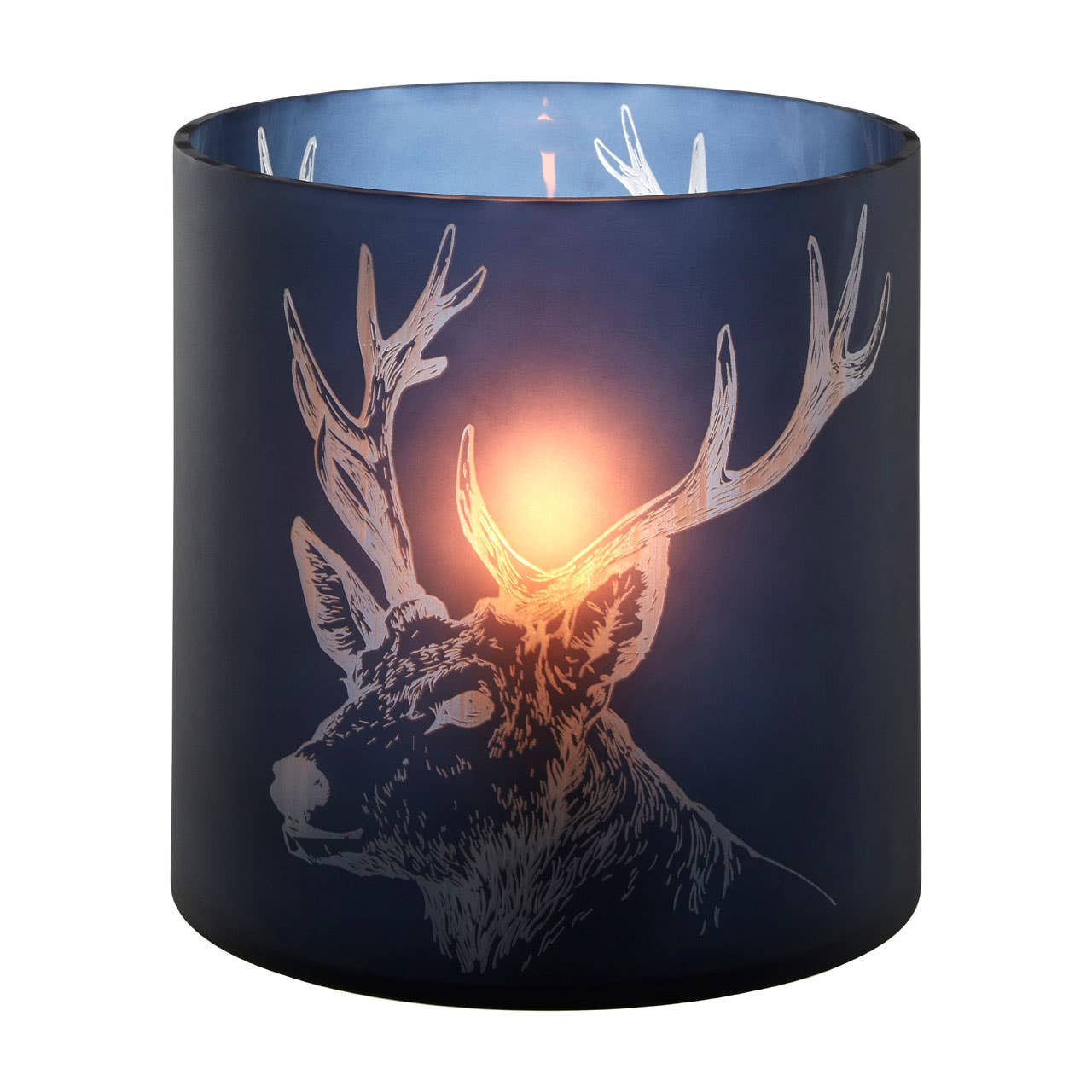 Large Blue Stag Candle Holder