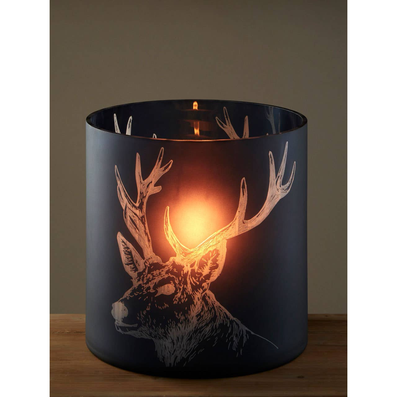 Large Blue Stag Candle Holder