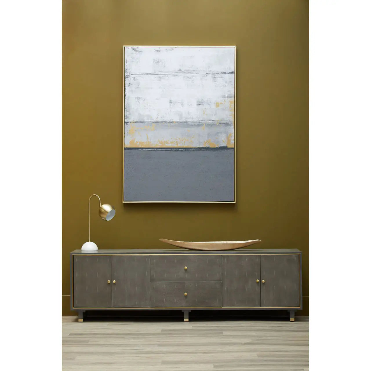 Astratto Grey and Gold Foil Wall Art