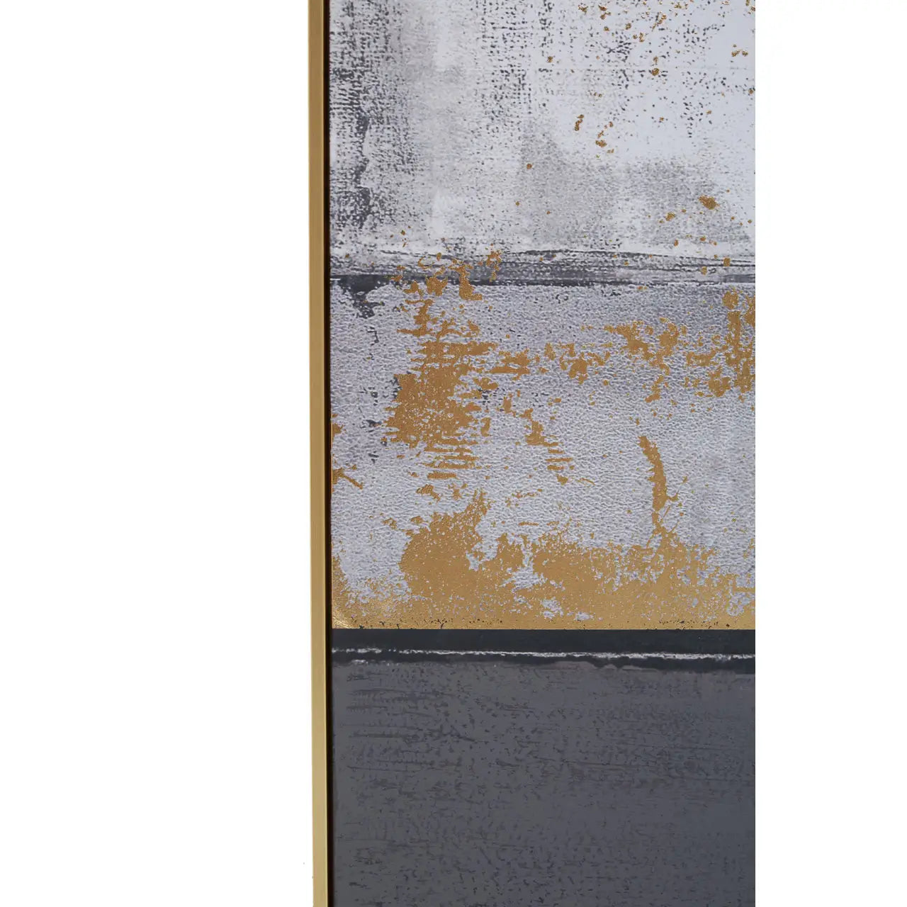 Astratto Grey and Gold Foil Wall Art