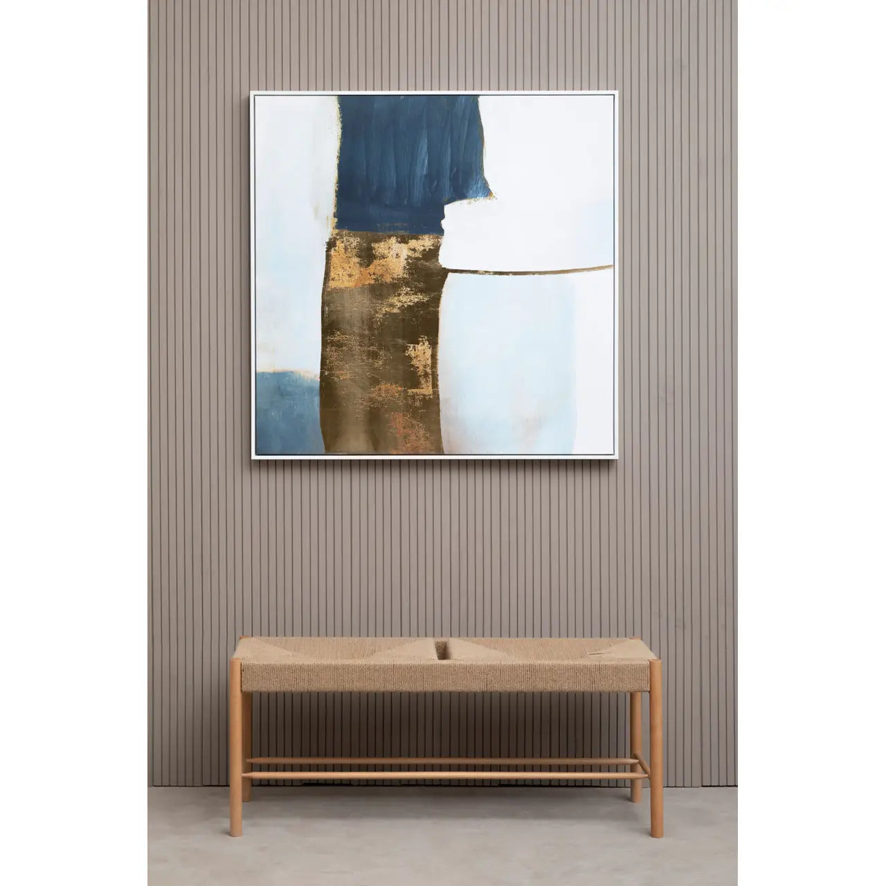 Astratto Blue And Gold Foil Wall Art