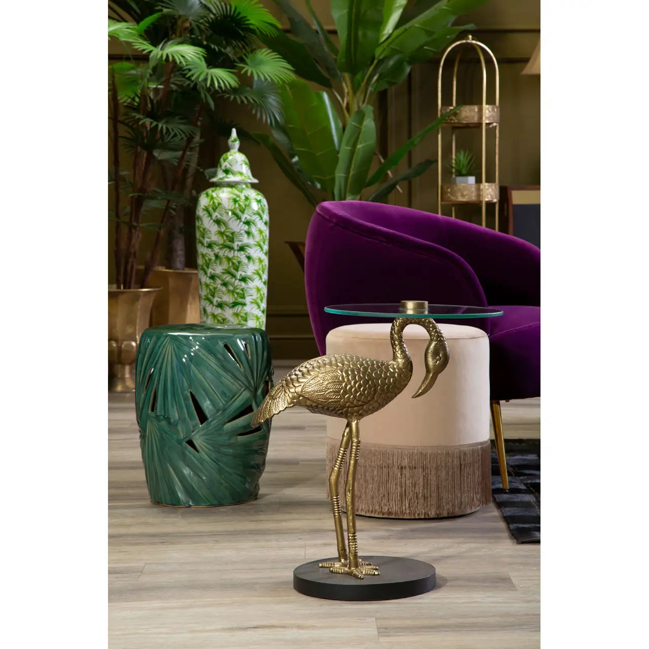 Sorrell Green Ceramic Side Table