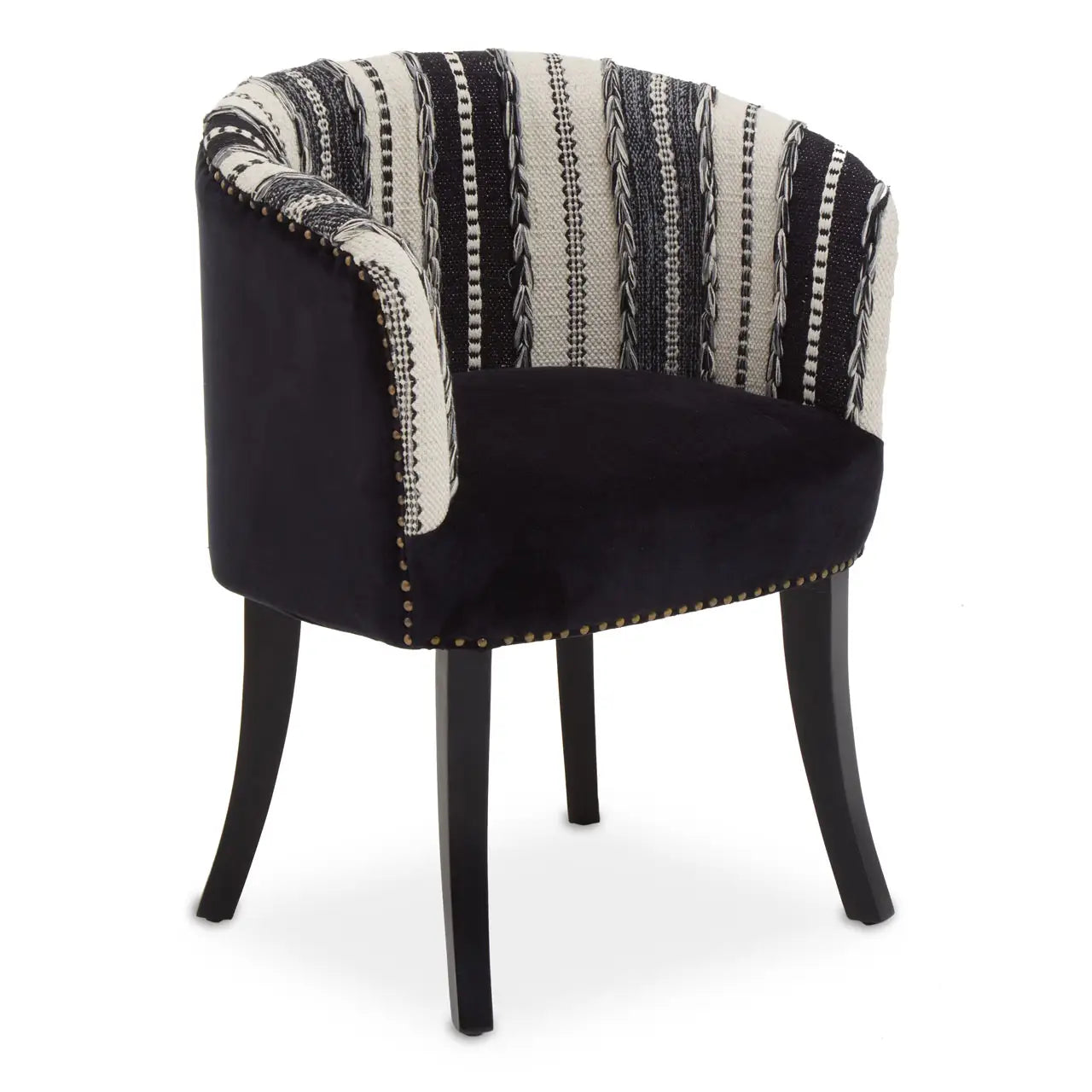 Cefena Black and White Chair
