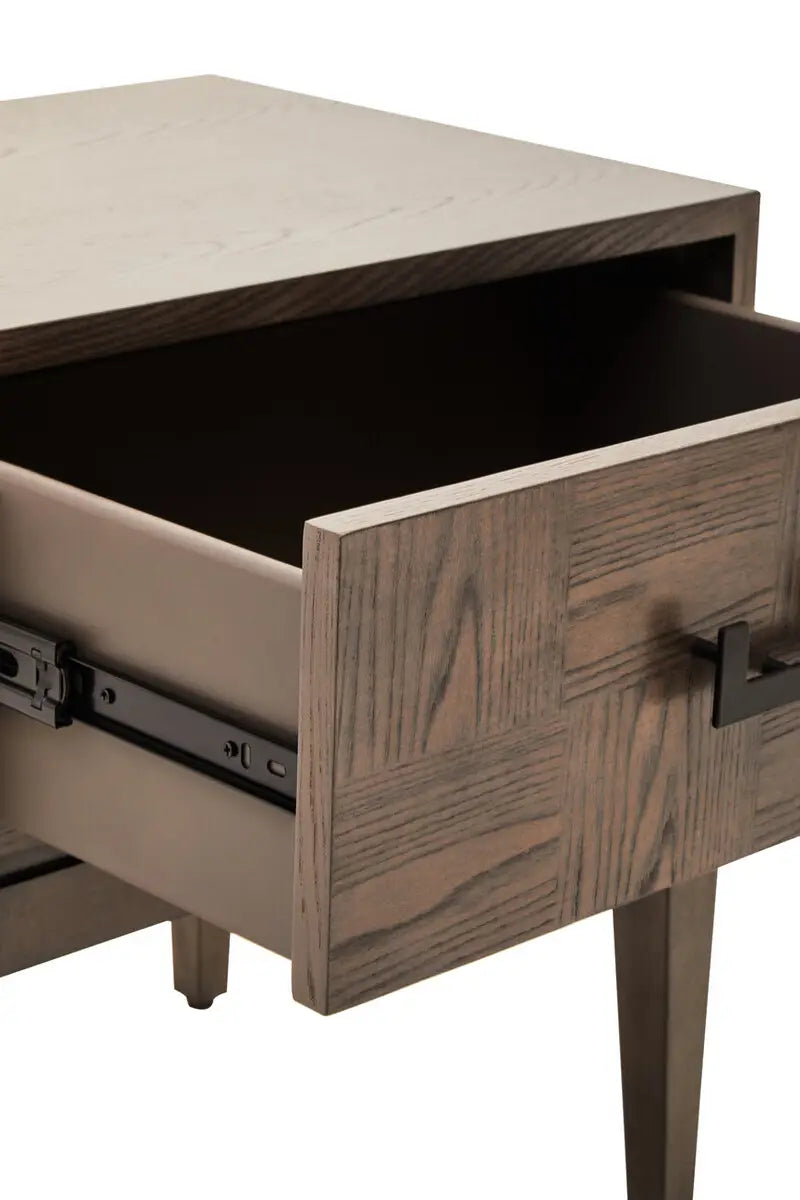 Dimaro One Drawer Antique Grey Side Table