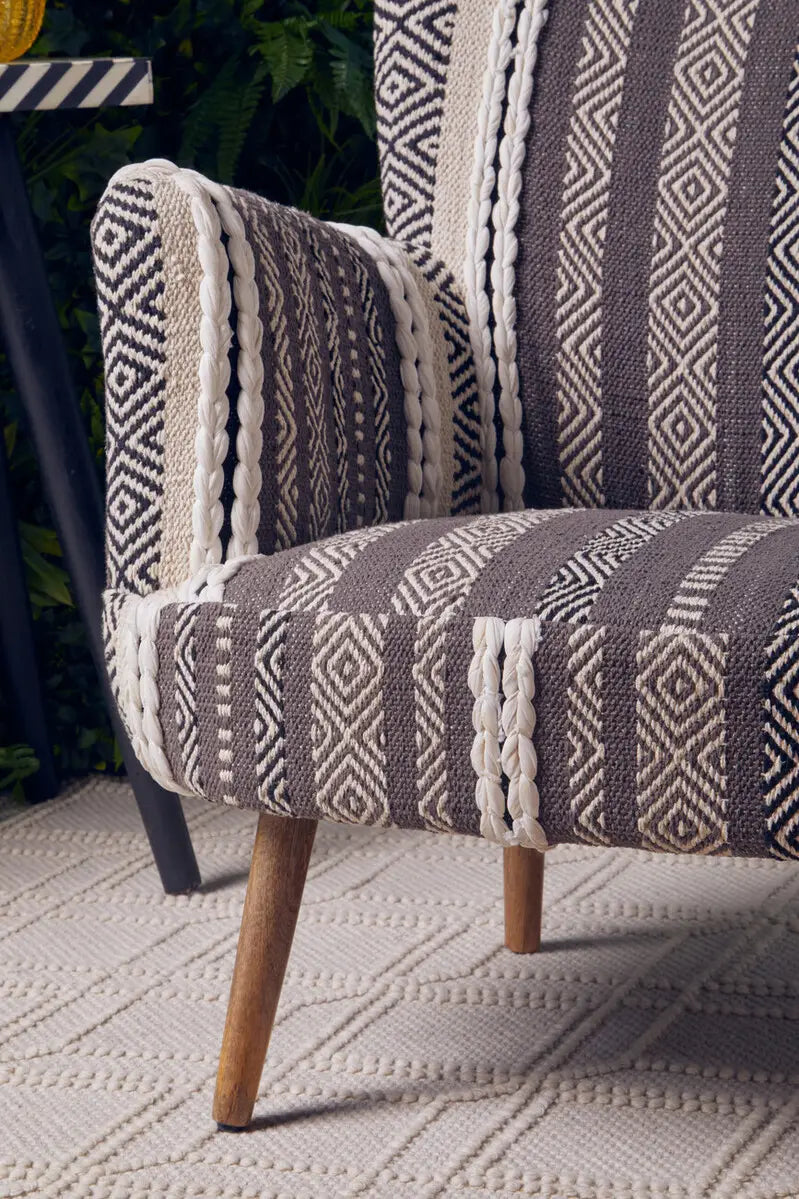 Cefena Grey And White Chair