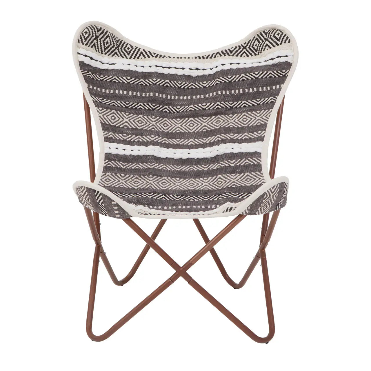 Cefena Grey And White Butterfly Chair