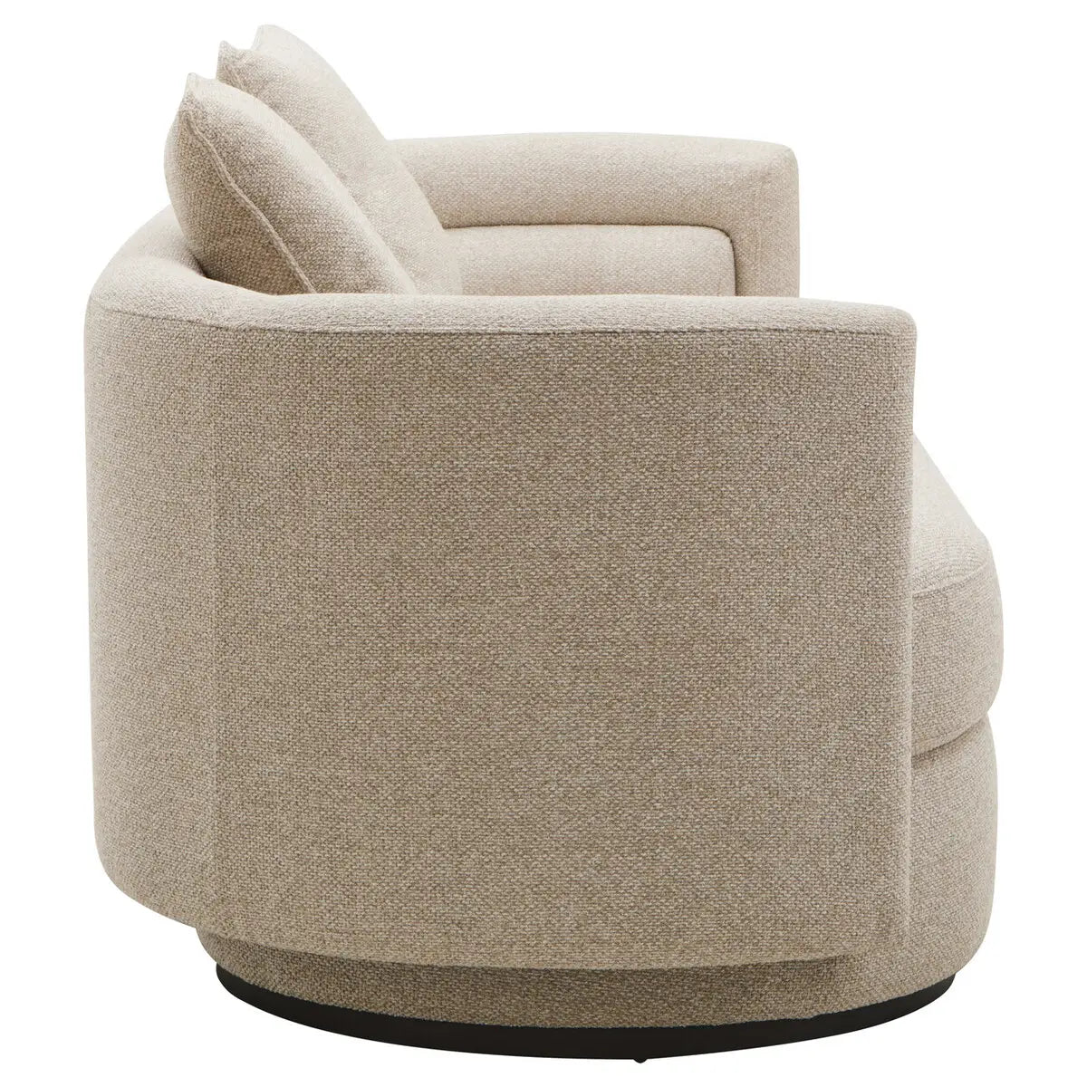 Oratino Ivory Linen 3 Seater Curved Sofa