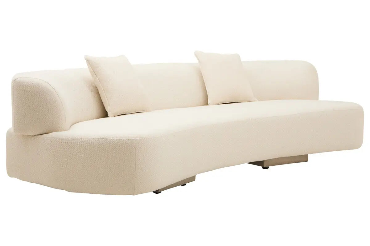 Ozzano Cream Linen 3 Seater Sofa