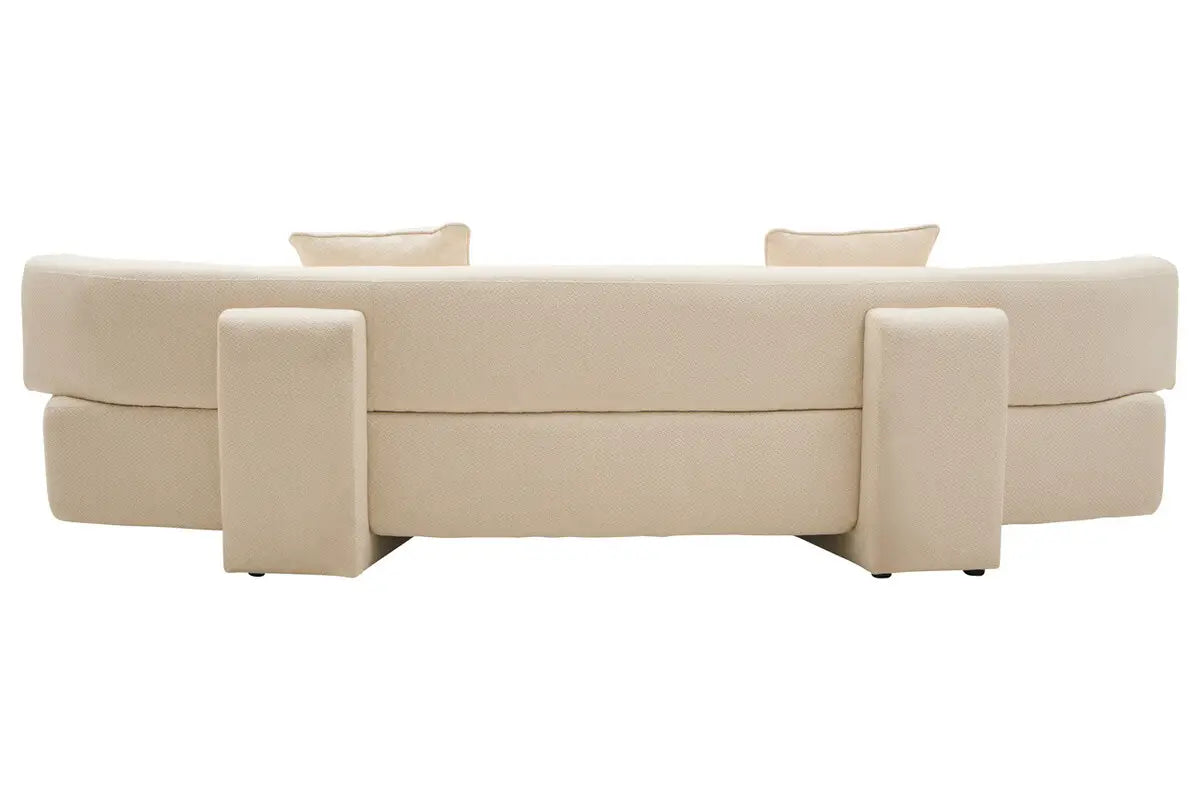 Ozzano Cream Linen 3 Seater Sofa
