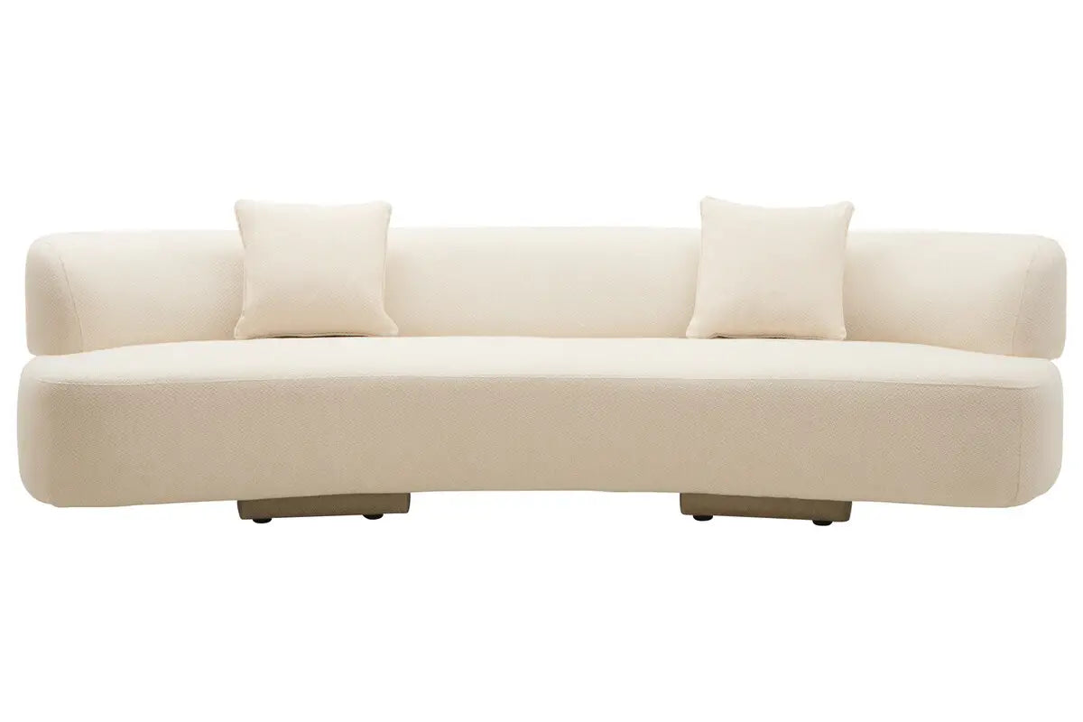 Ozzano Cream Linen 3 Seater Sofa