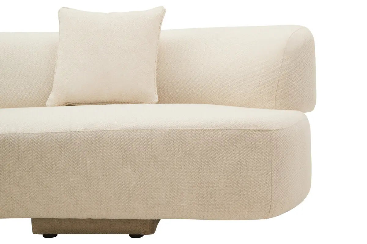 Ozzano Cream Linen 3 Seater Sofa