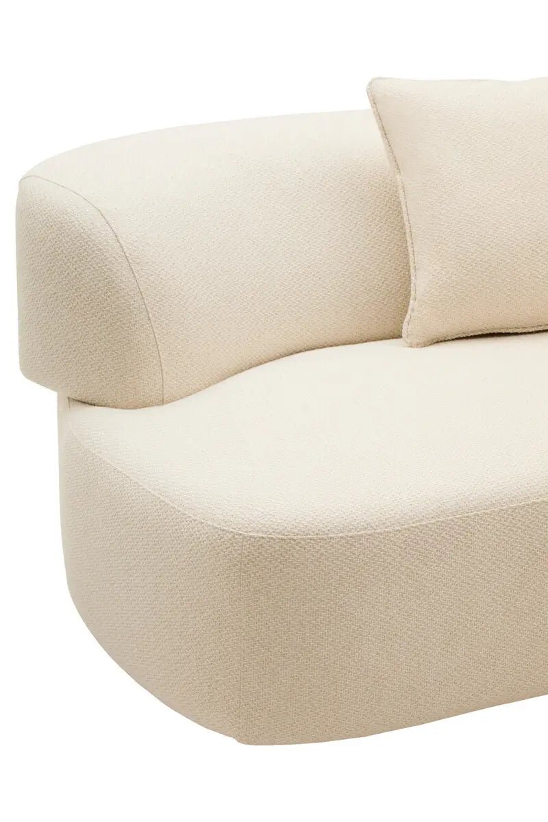 Ozzano Cream Linen 3 Seater Sofa