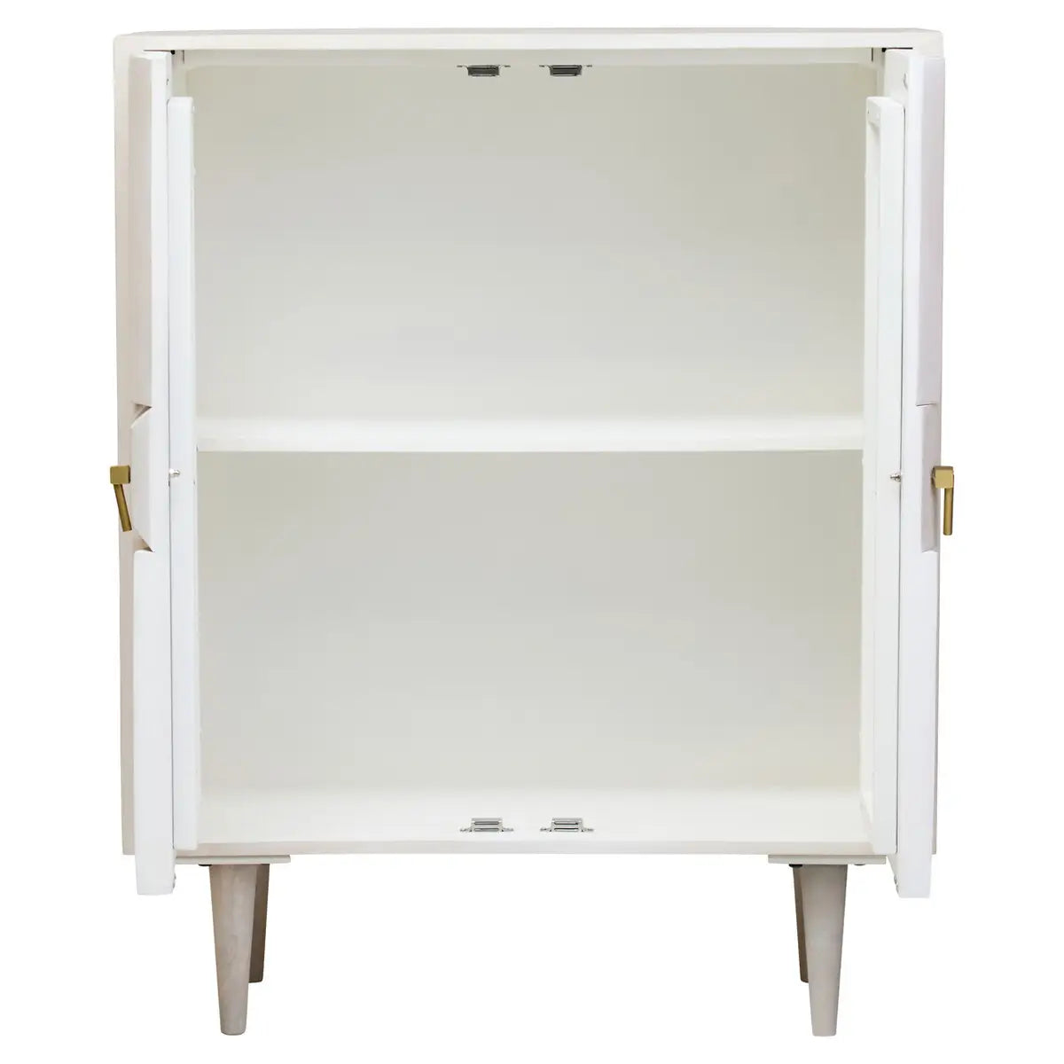 Sita Two Door Whitewash Abstract Cabinet