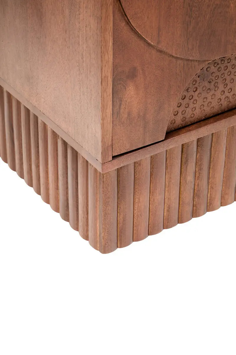 Siva Four Door Mango Wood Hammered Sideboard