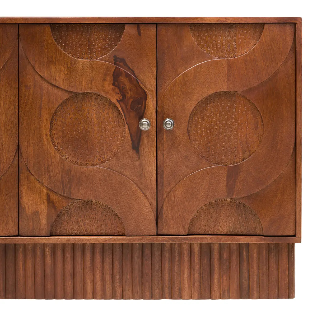 Siva Four Door Mango Wood Hammered Sideboard