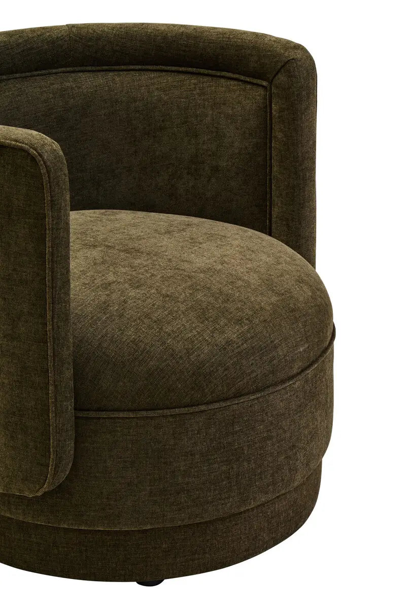 Drake Forest Green Curved Chair
