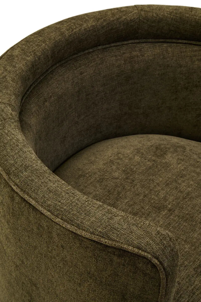 Drake Forest Green Curved Chair