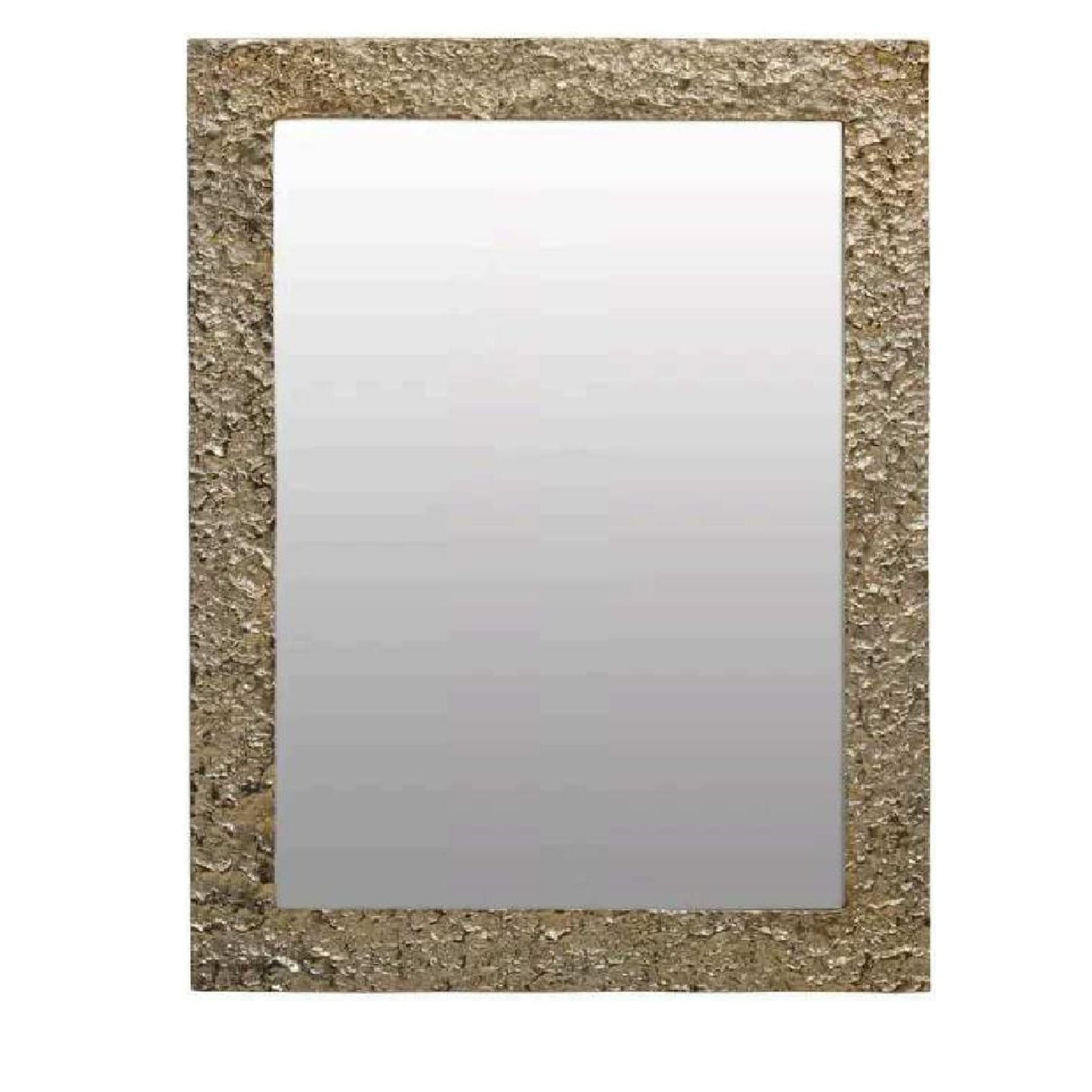 Akola Textured Gold Finish Rectangular Wall Mirror