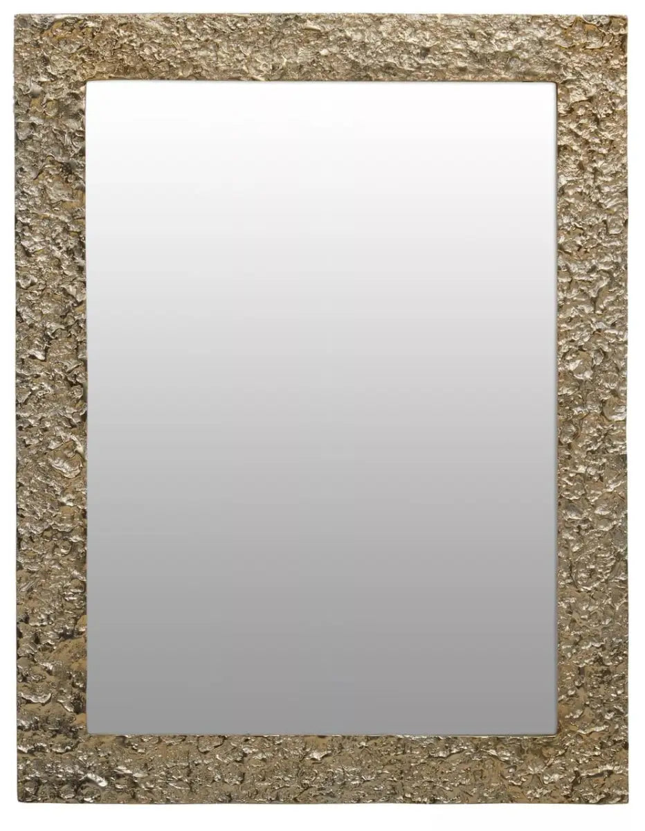 Akola Textured Gold Finish Rectangular Wall Mirror