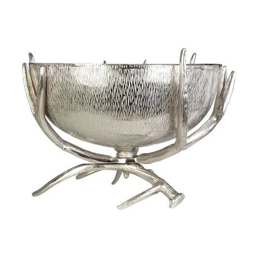 Stag Antler Nickel Finish Bowl