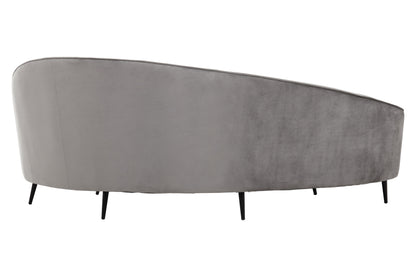 Hasina Three Seat Grey Velvet Sofa