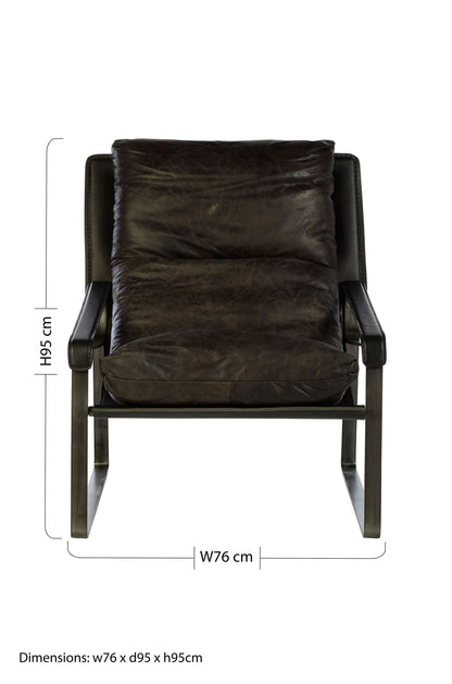 Hoxton Dark Brown Leather Chair