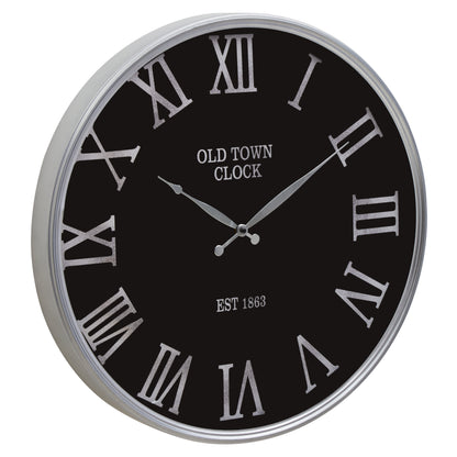 Old Kent Black and Silver Wall Clock