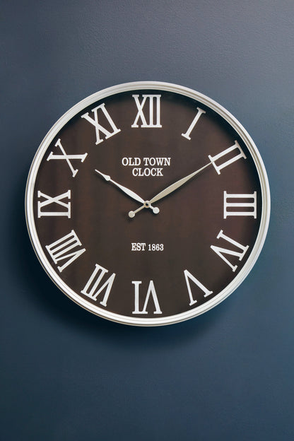 Old Kent Black and Silver Wall Clock