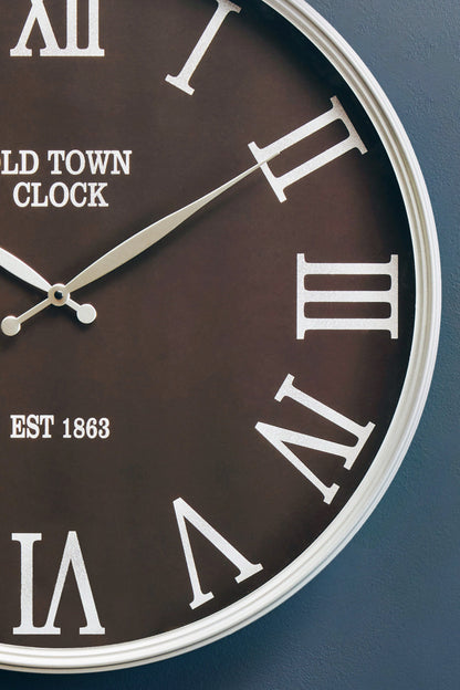 Old Kent Black and Silver Wall Clock