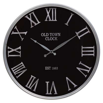 Old Kent Black and Silver Wall Clock