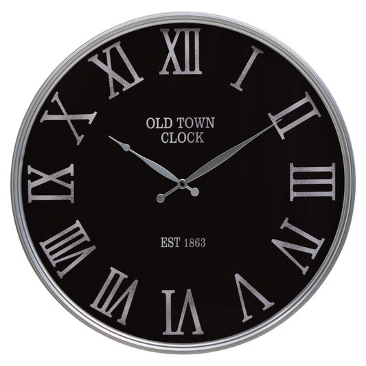 Old Kent Black and Silver Wall Clock