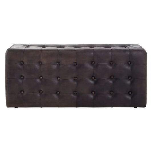 Buffalo Antique Black / Brown Leather Bench