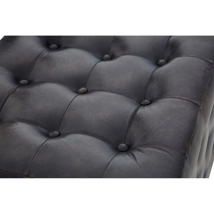 Buffalo Antique Black / Brown Leather Bench