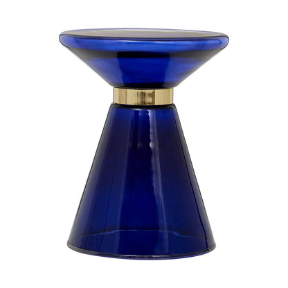 Martini Blue Glass Side Table