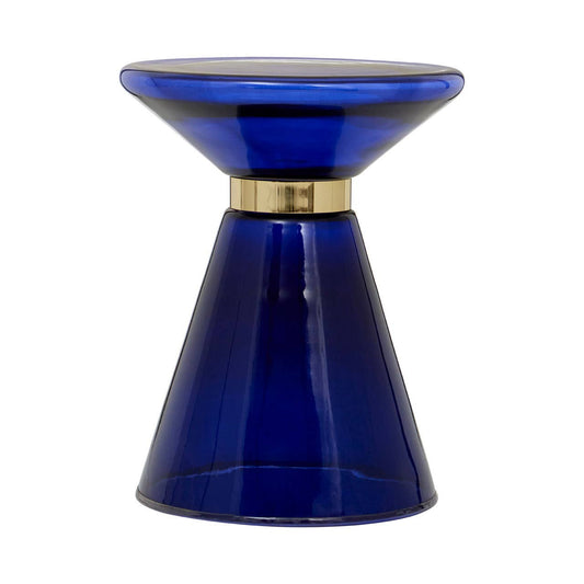 Martini Blue Glass Side Table