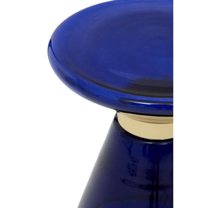 Martini Blue Glass Side Table