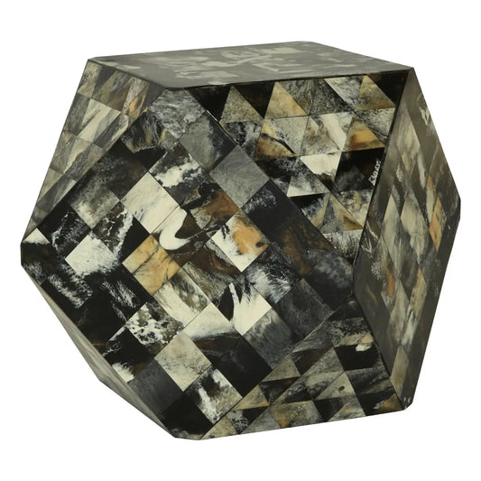 Marlox Antique Green Geometric Stool