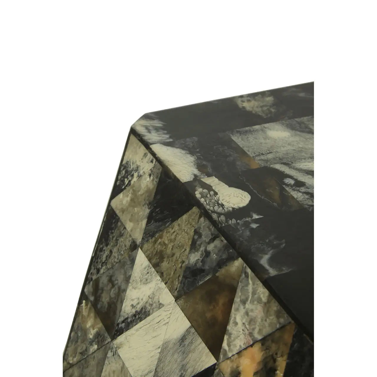 Marlox Antique Green Geometric Stool