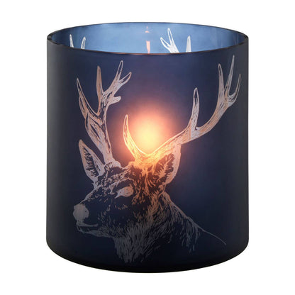 Large Blue Stag Candle Holder